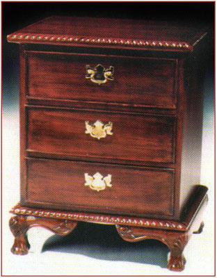 Chipp Rope Edged 3 Drawer Bedside